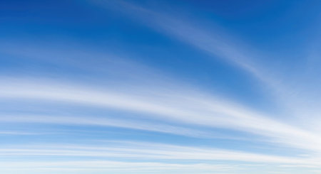 blue sky background with white clouds, beautiful cirrus and cumulus cloudsの素材