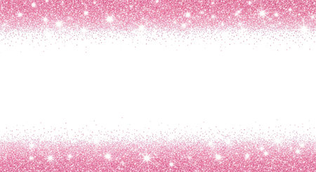 Pink glitter background with sparkles and stars. Vector Illustration.の素材