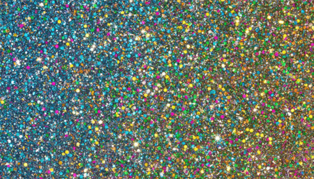 Colorful glitter texture abstract background for Christmas and New Year celebration.の素材