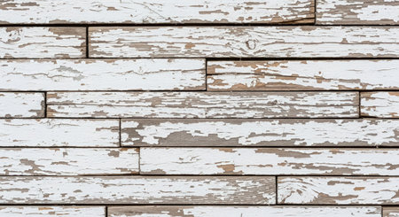 Old wooden wall background or texture. White wood plank wall texture backgroundの素材