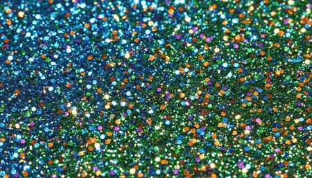 Colorful glitter texture background. Close up of colorful glitter texture.の素材