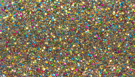 Colorful glitter texture. Abstract background for birthday, anniversary, wedding, new year eve or Christmas.の素材