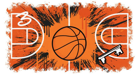 Basketball Design - Grunge Style - Vector Illustration.の素材