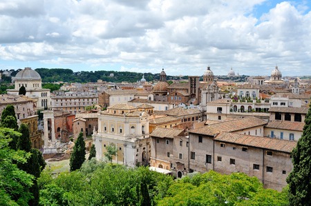 beautiful panoramic view of Rome from the Campidoglioの写真素材