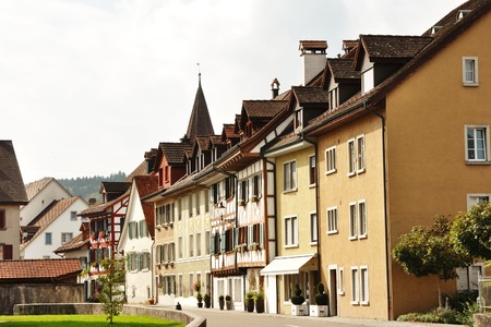 Bremgarten, Aargau, Switzerland - characteristic swiss houses