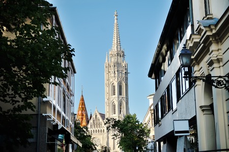 Budapest, Hungary, Europe - St.Matthias church tower bell scenic viewの写真素材