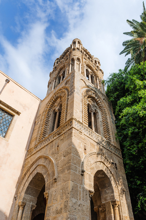 Tower of the Martorana church in Palermoの写真素材