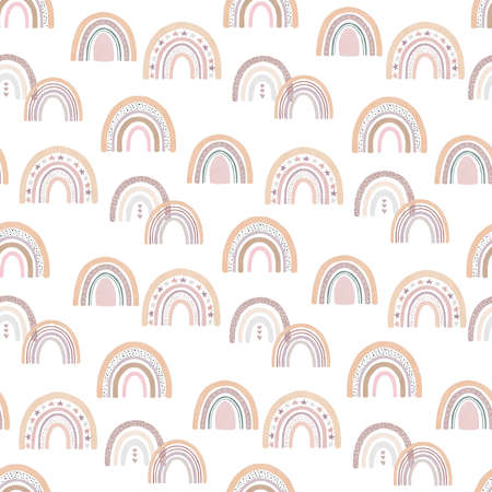 Watercolor hearts digital paper. Hand painted clipart. Seamless pattern isolated on white background. Perfect for love cards, decorations, scrapbooking, diy projects.の写真素材