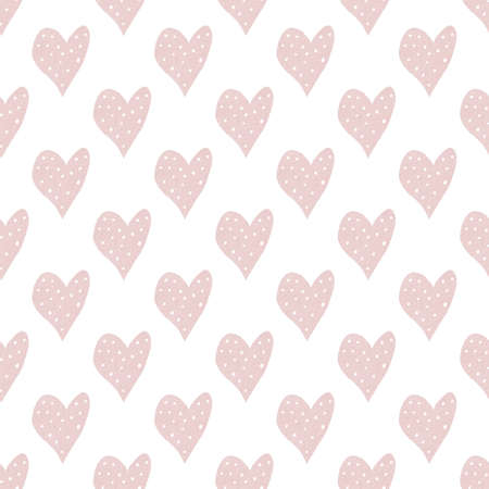 Watercolor hearts digital paper. Hand painted clipart. Seamless pattern isolated on white...