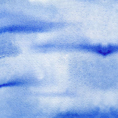 Abstract blue winter watercolor hand-painted for background.の写真素材