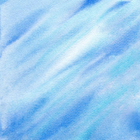 Abstract blue winter watercolor hand-painted for background.の写真素材