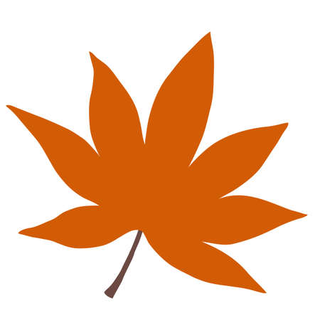 Automn Leaf Vector Icon Illustration in flat design.のイラスト素材