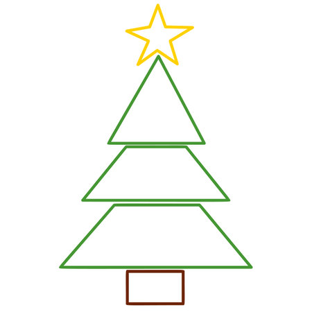 Vector Christmas tree, pines for greeting cards, invitations, banners, web. Winter holiday. Icons collection.のイラスト素材
