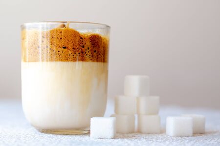 Dalgona coffee - Korean trendy instant coffee 2020の写真素材