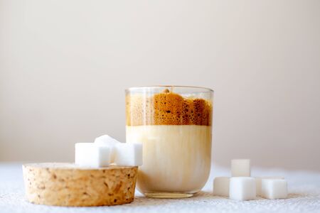 Dalgona coffee - Korean trendy instant coffee 2020の写真素材