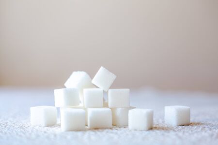 White Sugar Cubesの写真素材
