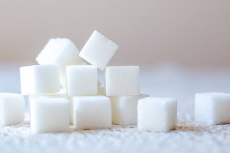 White Sugar Cubesの写真素材