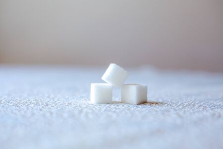 White Sugar Cubesの写真素材