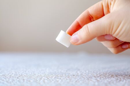 White Sugar Cubesの写真素材