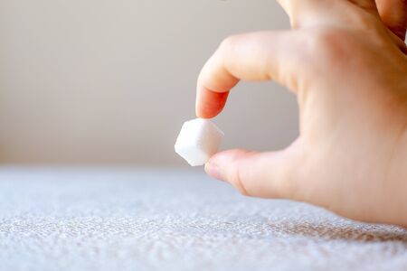 White Sugar Cubesの写真素材