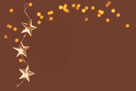 Christmas and New Year rich golden ornaments.