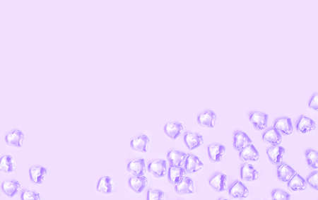 Valentines day concept many little hearts in violet kbackgroundの写真素材