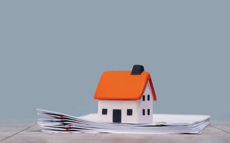 mortgage calculator or real estate business conceptの写真素材