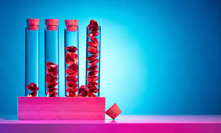 abstract ultraviolet background with pink neon heart frameの写真素材