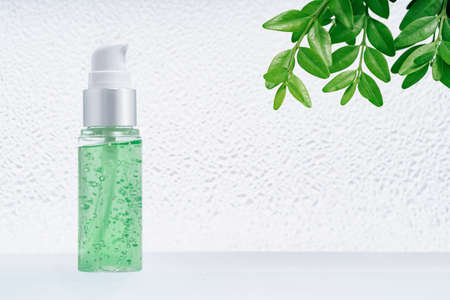 Natural medicine or aroma oil serum concept vialの写真素材