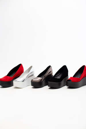 Women's shoes isolated on a white background. copy space text.の写真素材
