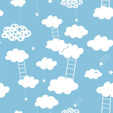 blue boundless skyのイラスト素材