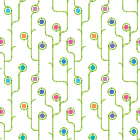 meadow of the stylized flowers a seamless patternのイラスト素材