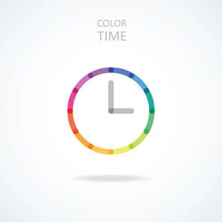 colorful clockのイラスト素材