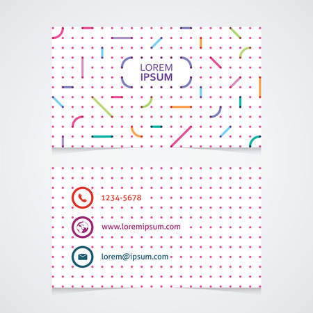 the modern business card with an abstract patternのイラスト素材