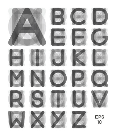 gray font with effect of transparencyのイラスト素材