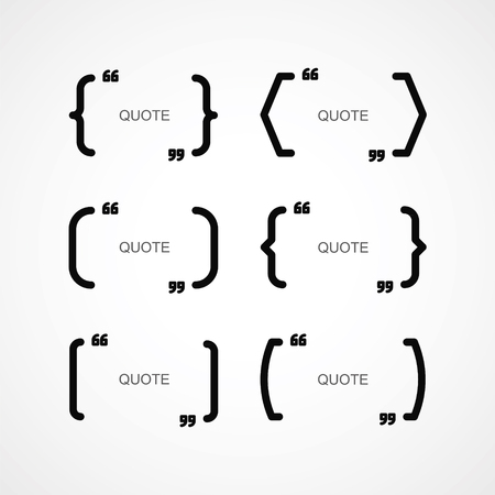 set of brackets with quotesのイラスト素材