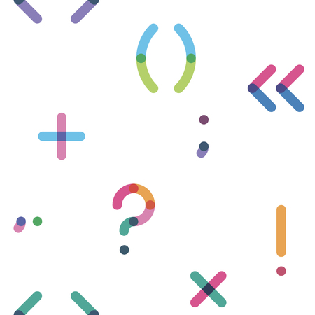 seamless pattern with symbols with effect of transparencyのイラスト素材