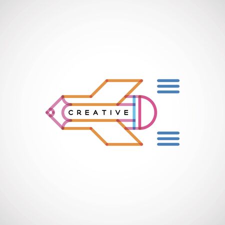 pencil rocketのイラスト素材