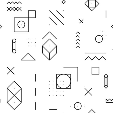 seamless pattern of geometric elementsのイラスト素材