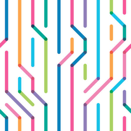 the color broken lines which are randomly located a seamless patternのイラスト素材