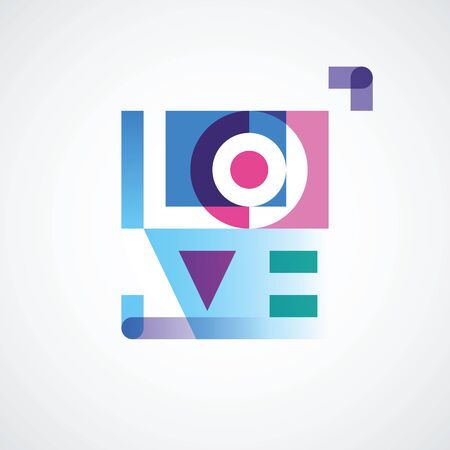 Love abstract background with typographyのイラスト素材