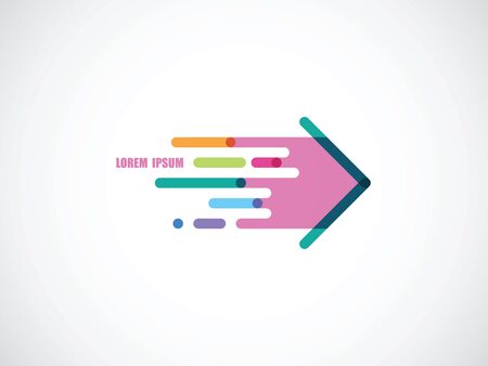 Arrow in the movement a color logo