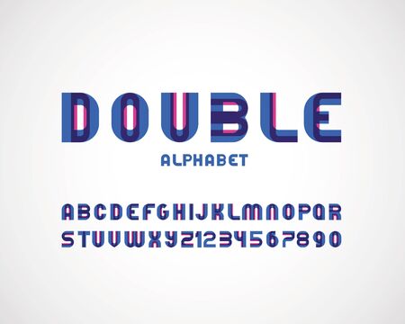 modern double fontのイラスト素材