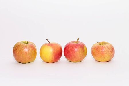 apples on a white background close upの写真素材