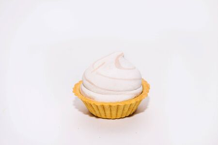 red caviar in a tartlet on a plate with greens and olives close up on a white backgroundの写真素材