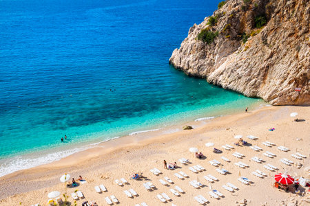 Beautiful Kaputas beach on mediterranean sea, Turkeyの写真素材