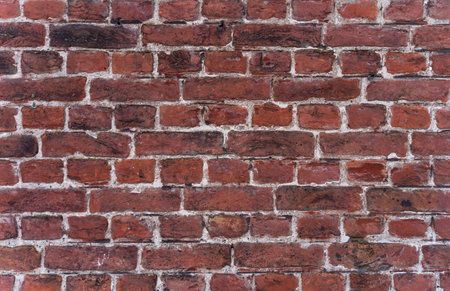 vintage wall made of red brick