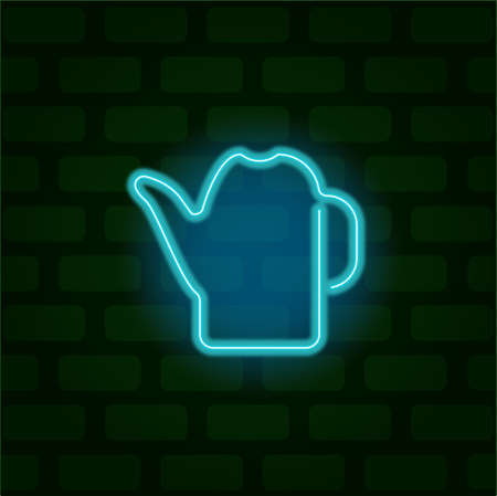Neon sign lake blue light signの写真素材