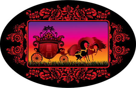 Fairy tale carriage.のイラスト素材