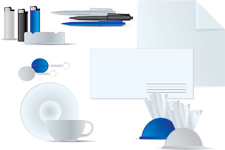 Corporate identity elements on a white background.Vector art-illustration.のイラスト素材